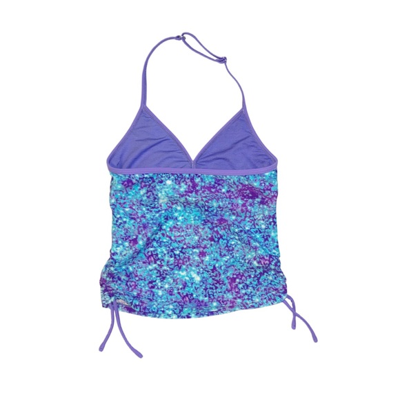 FREE COUNTRY Girl's Teal And Purple Swimsuit Top Size 10 - Picture 2 of 5
